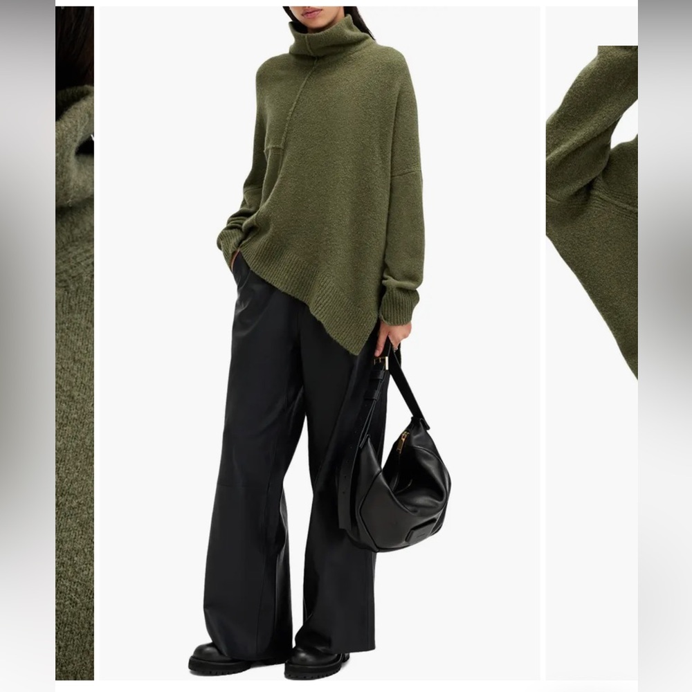 Allsaints Lock Roll Neck Asymmetrical sweater